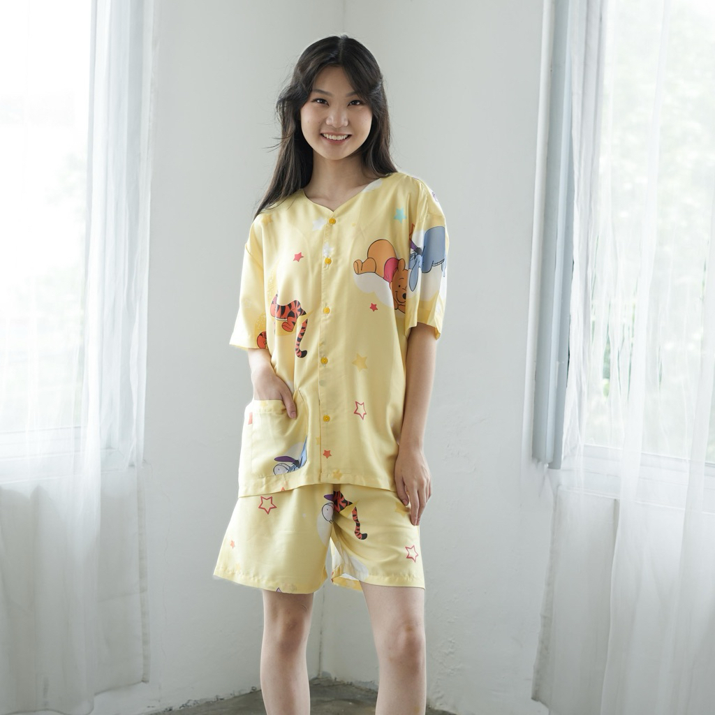 ENCHANTED WONDERLAND PREMIUM ADULT SILK PAJAMA SET