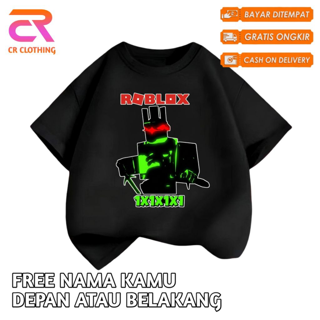 Roblox Forsaken เสื้อผ้าเด็ก 1x1x1x1 Roblox เกมสําหรับเด็กเสื้อยืด
