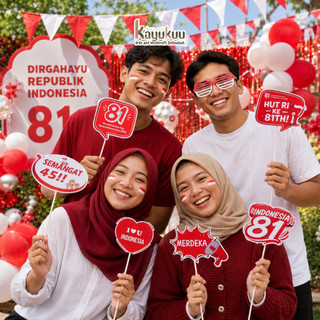 Kreasikayukuu Property Foto 17 Agustus HUT RI 81 | Aksesoris Photobooth Kemerdekaan Merah Putih