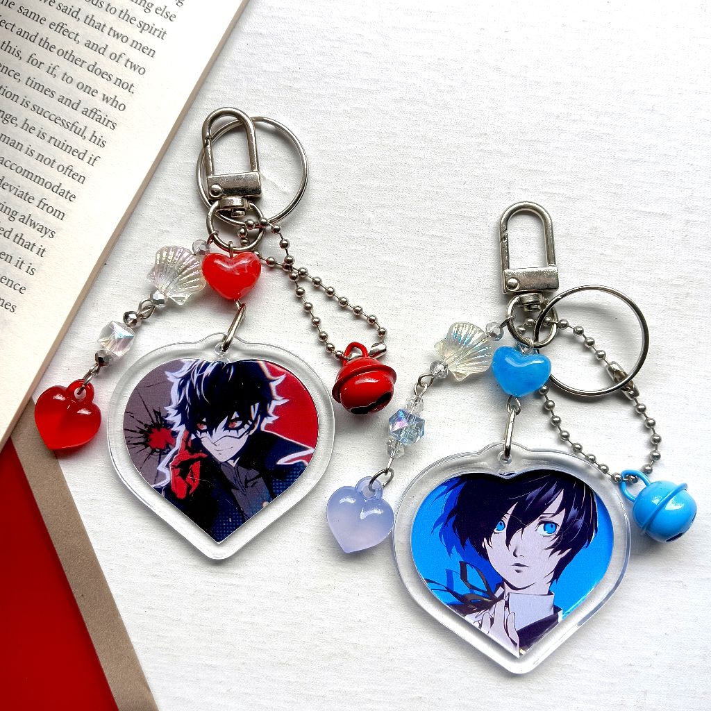 BAG CHARM/BEADS KEYCHAIN PERSONA LOVE