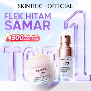 SKINTIFIC - 2PCS 377 Dark Spot Set | Moisturizer 30g + Serum 20ml - 14 Hari Flek Hitam Samar Menyamarkan Noda Hitam Warna Kulit Tidak Merata Kulit Kusam Bekas Jerawat PIH&PIE mencerahkan kulit Glass Skin Brightening Glowing Moist Whitening Moisture Ge