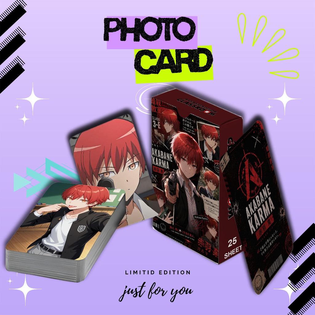 ชุดโฟโต้การ์ดใหม่ล่าสุด KARMA AKABANE ASSASSINATION CLASSROOM PREMIUM 25 แผ่น ฟรีกล่อง