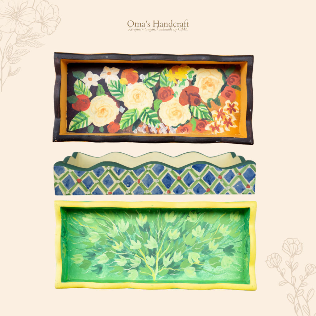 WOODEN GLASS TRAY / WOODEN TRAY / HANDMADE WOODEN TRAY / PAINTING TRAY