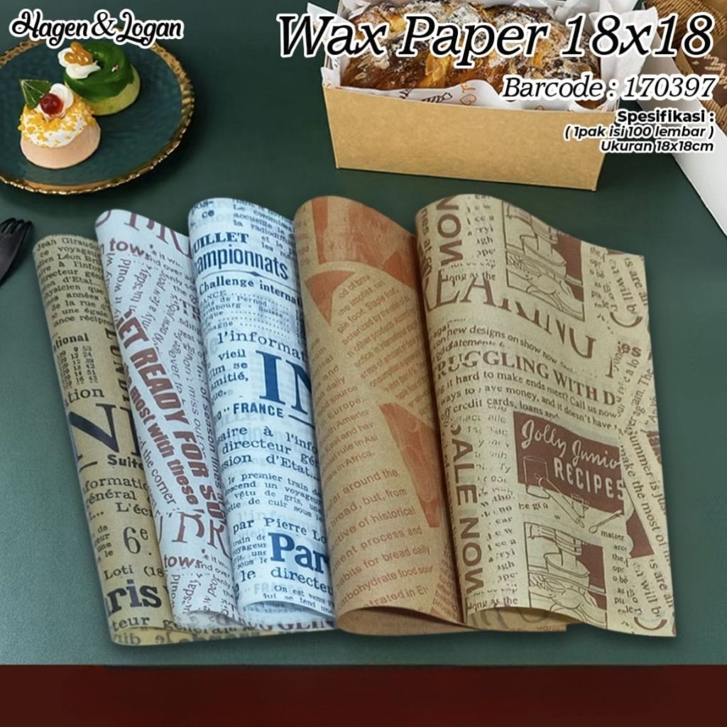 WAX PAPER ฟู้ดเกรด เค้กกระดาษ