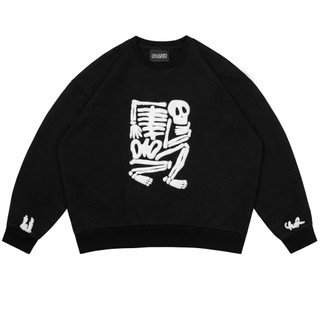 Uhand Crewneck Boxy SKULL TUR BIBA Full Bordir Jaket Crewneck Oversize Boxy 330gsm