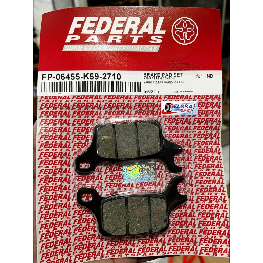 ผ้าเบรค Federal fp 06455 k59 2710 ผ้าเบรค k59 แผ่นดิสก์ k59 ผ้าเบรค feral k59 แผ่นดิสก์เบรค k59 ผ้าเ