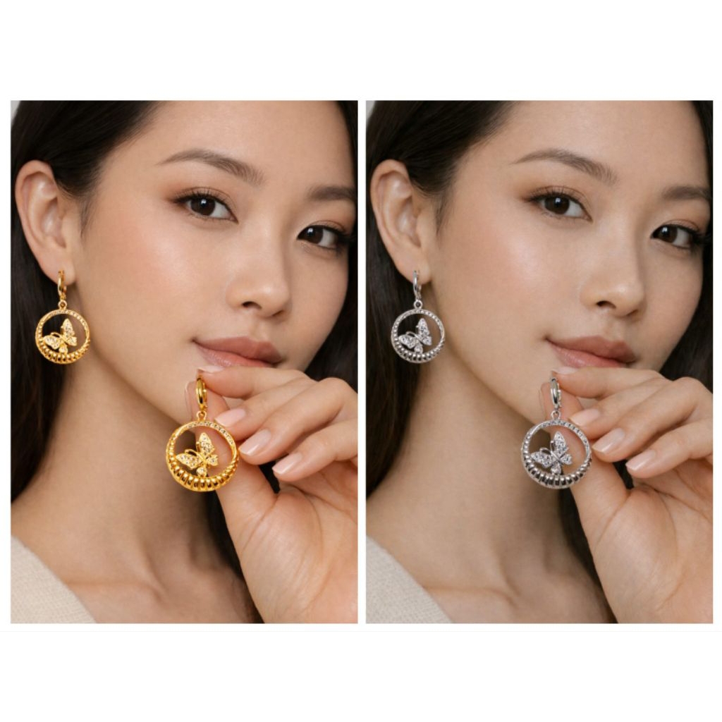 ต่างหูผีเสื้อ Xuping ดั้งเดิม/ต่างหูผีเสื้อ Xuping/ต่างหูผีเสื้อ Xuping ดั้งเดิม