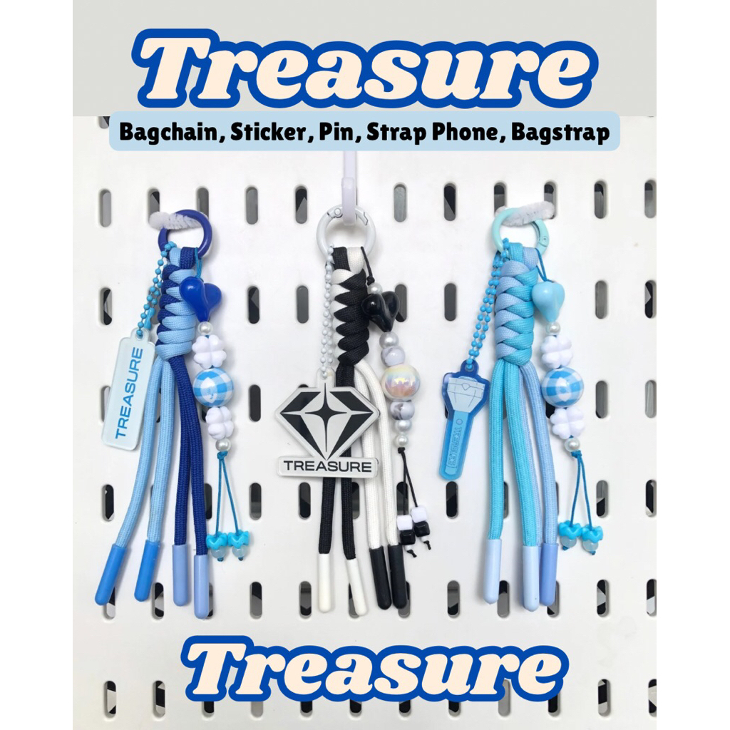 GANTUNGAN TREASURE สินค้า, TREASURE KPOP bag charm bagstrap, pin TREASURE, สติ๊กเกอร์และสายโทรศัพท์ 