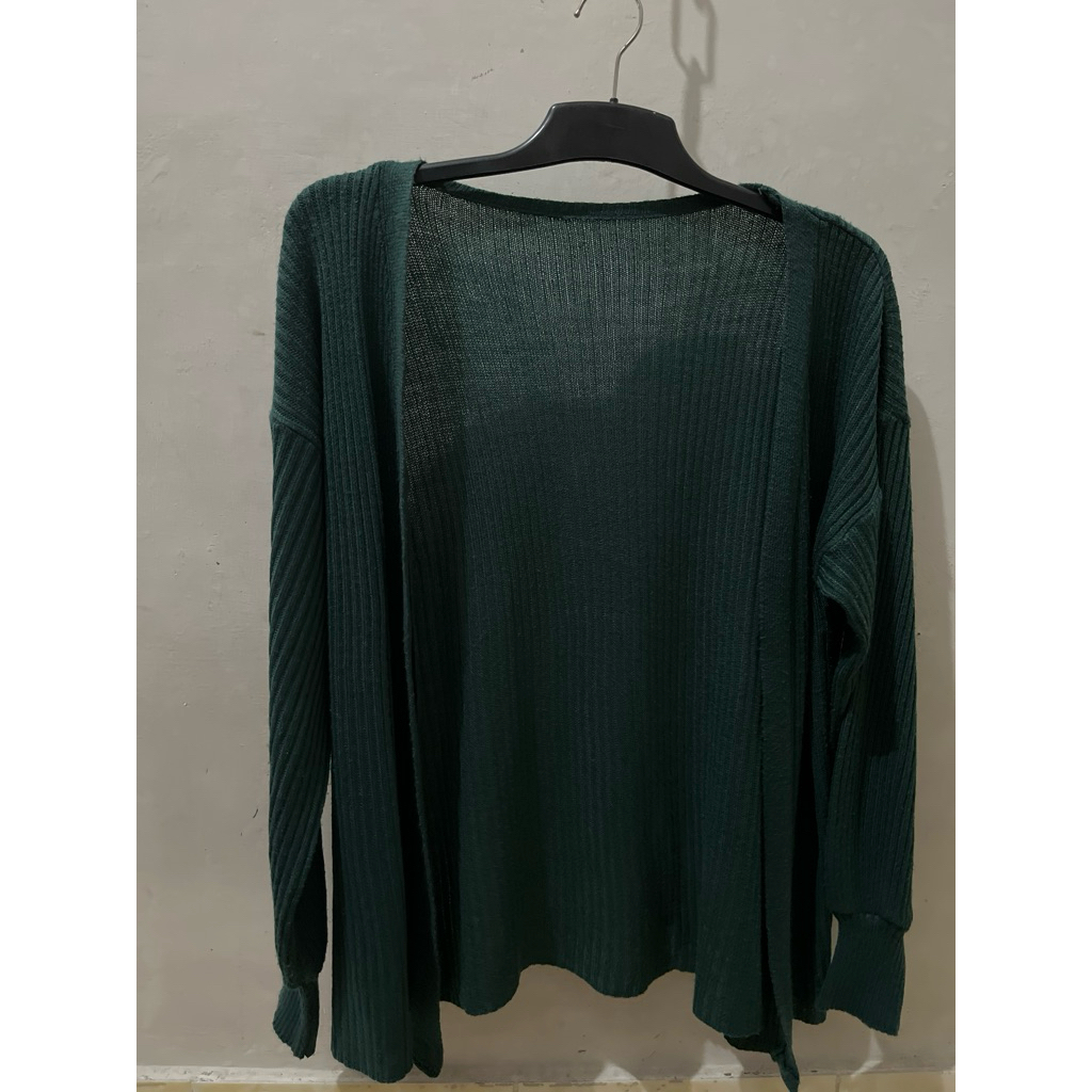 PL - SEMI-STICK BALLOON SLEEVE KNIT OUTER