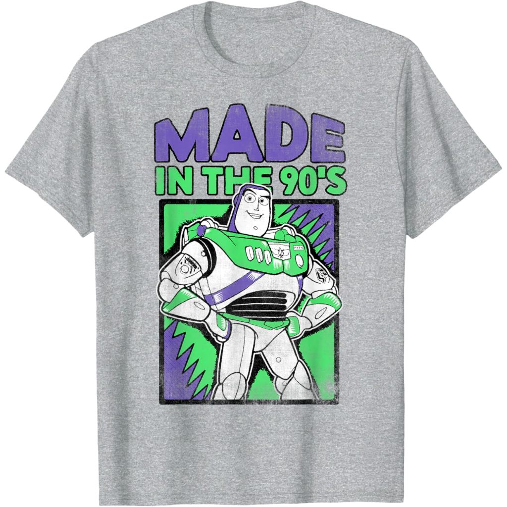 Disney Pixar Toy Story 4 Buzz Lightyear Made In The 90s T-Shirt – Vintage 90s Retro Mens Womens Unis