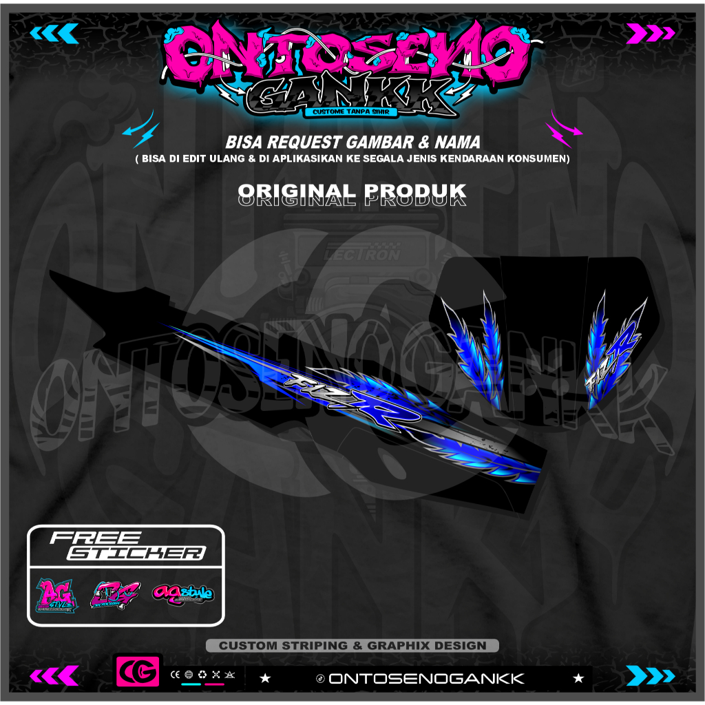 สติ๊กเกอร์ STRIPING VARIATION YAMAHA FIZ R FIZR F1Z R AG STYLE
