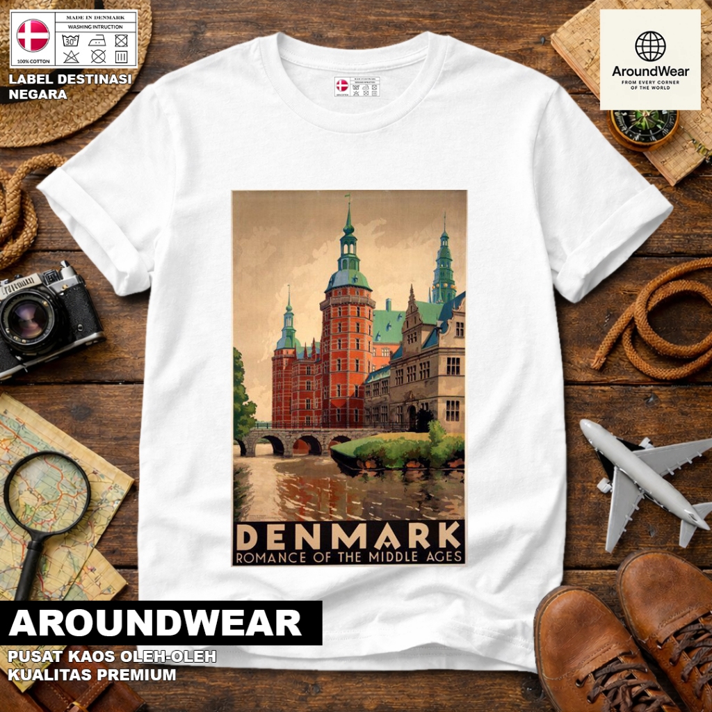 เสื้อยืด DENMARK 43 SOUVENIR พร้อมแท็ก ANSAL DENMARK PREMIUM SOUVENIR MATERIAL GIFT