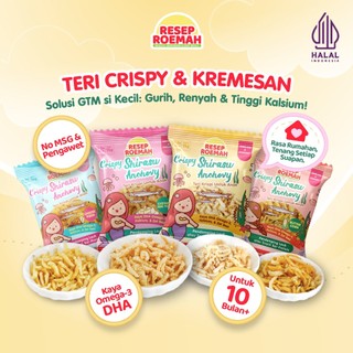 Teri Crispy & Aneka Kremesan By Resep Roemah - Krispi Shirashu Anchovy Kremes Ayam Salmon Udang Dori King Fish Snack Sehat Anak Bayi No MSG Pengawet