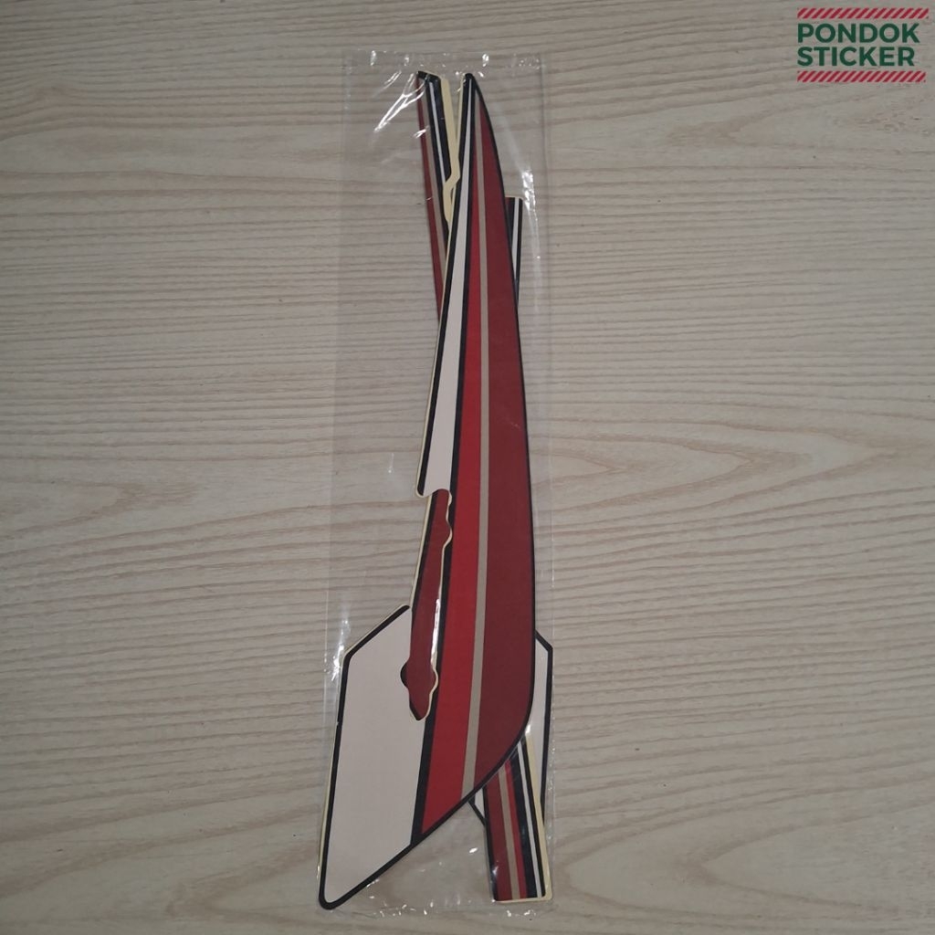 MERAH Honda GL PRO 1990 สติ๊กเกอร์ Striping สีดําแดง
