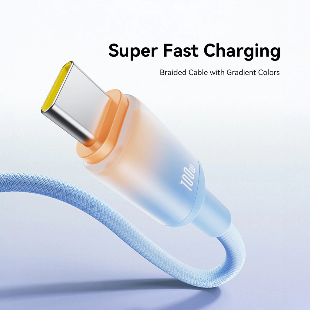 KIIP Type C to C / Type C to Lightning PD Fast Charging 100W 27W Data Cable Gradient Series 1.2M