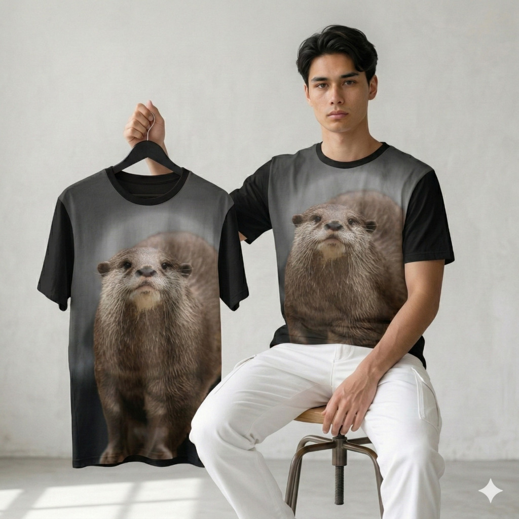 OTTER DISTRO FULL PRINT เสื้อยืดพร้อม OTTER FULLPRINTING MOTIF สําหรับผู้ชายและผู้หญิง