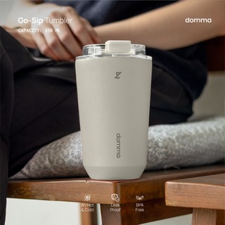 [Domma] 350 ml Go-Sip Tumbler Hadiah Double Wall Stainless Steel Insulated Water Bottle Botol Minum Gelas Kopi Teh Thermos Kopi Teh Mug