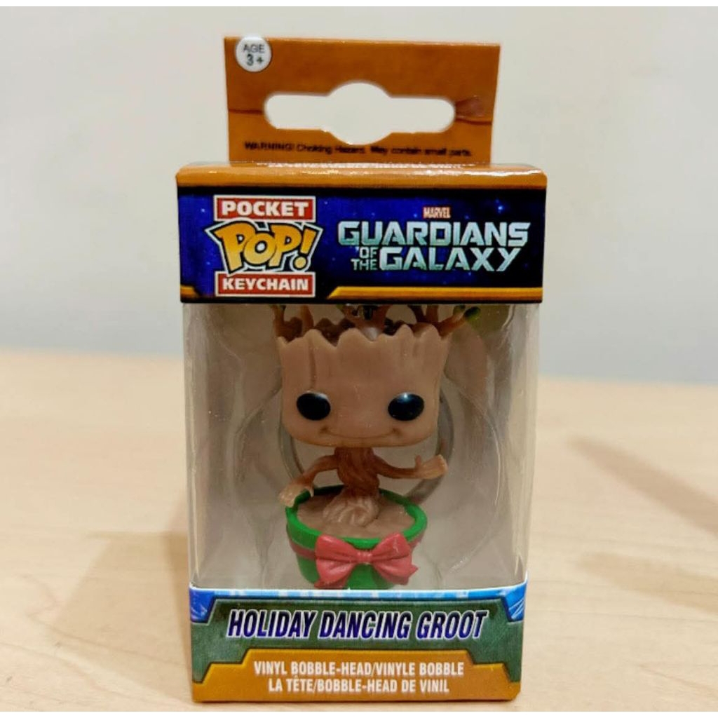 GANTUNGAN Pop พวงกุญแจเต้นรําวันหยุด groot guardian of the galaxy Pocket POP พวงกุญแจ Funko popKey c