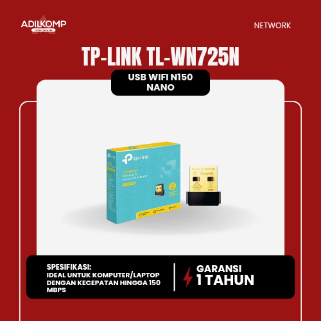 TPLINK ADP WIRELESS USB N150 TL-WN725N
