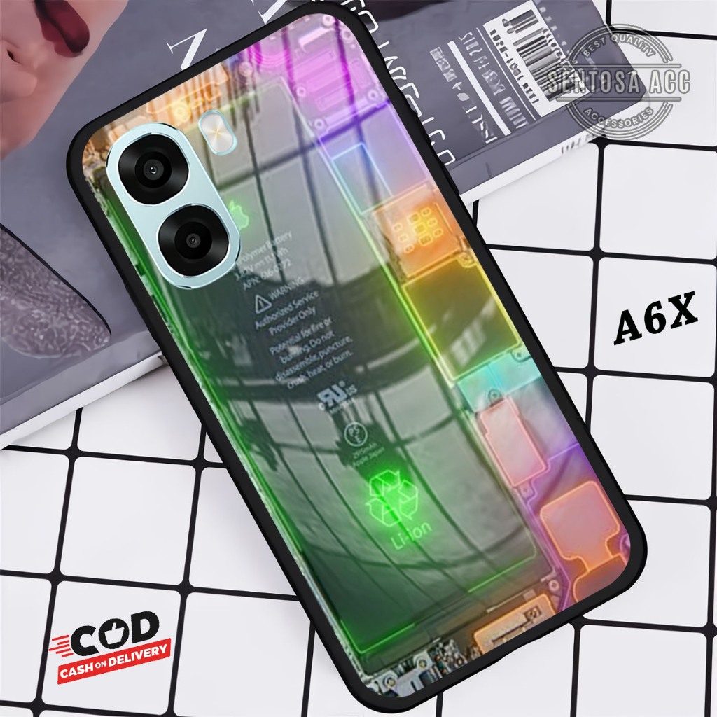 HP Sentosa_case - เคสโทรศัพท์กระจกสําหรับ Oppo A6X 4G/5G [ S89 ].