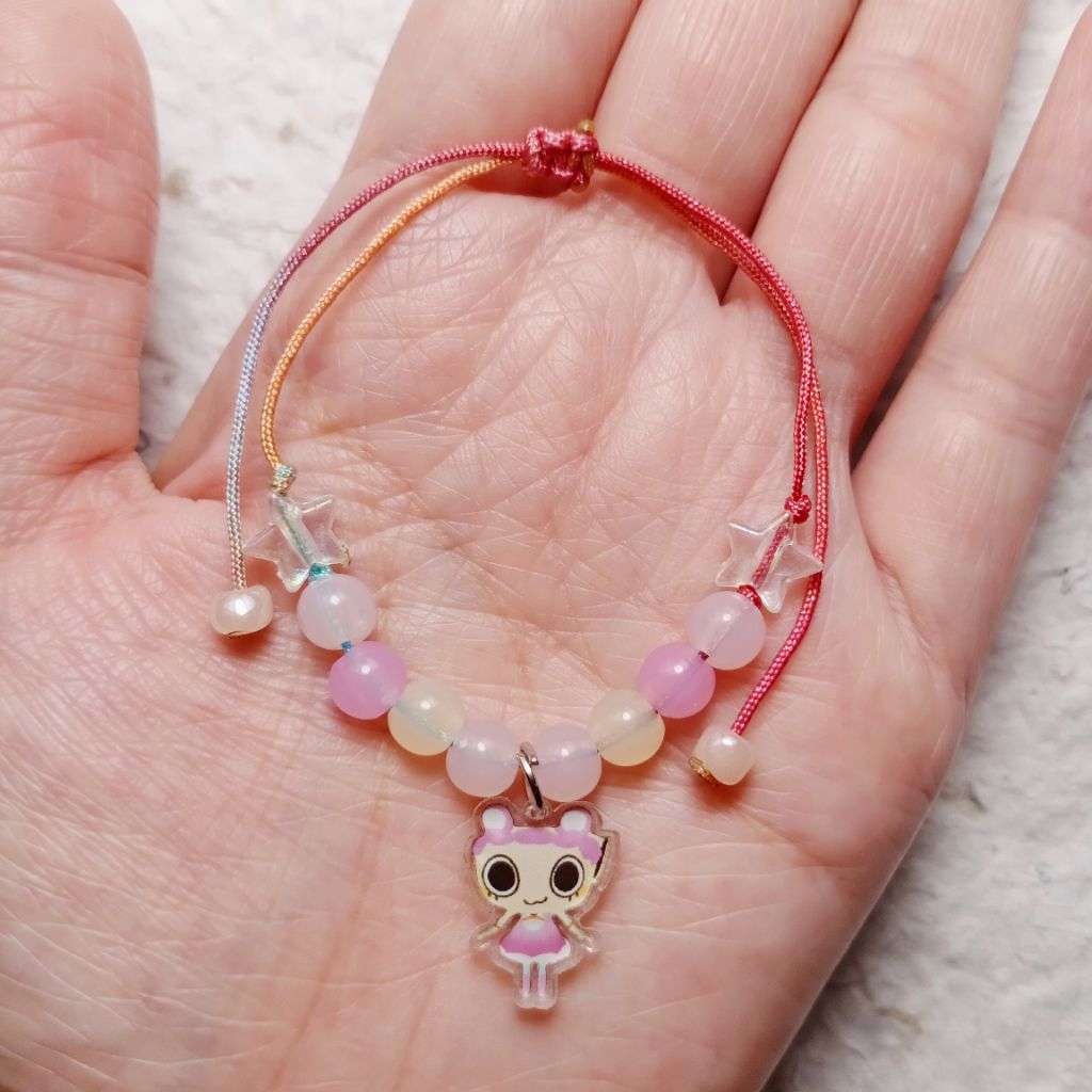 Shelly Cheer Bear Dandys World กําไลข้อมือเชือกปรับระดับได้ Dandys World สร้อยข้อมือเด็ก