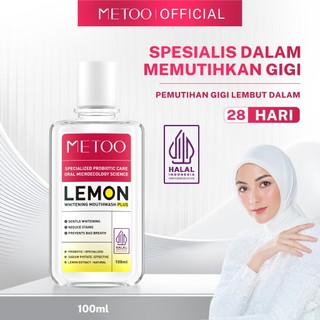 100ml METOO Probiotic Lemon Whitening Mouthwash / nafas segar / menghilangkan bau mulut / kumur karang gigi / non-alkohol