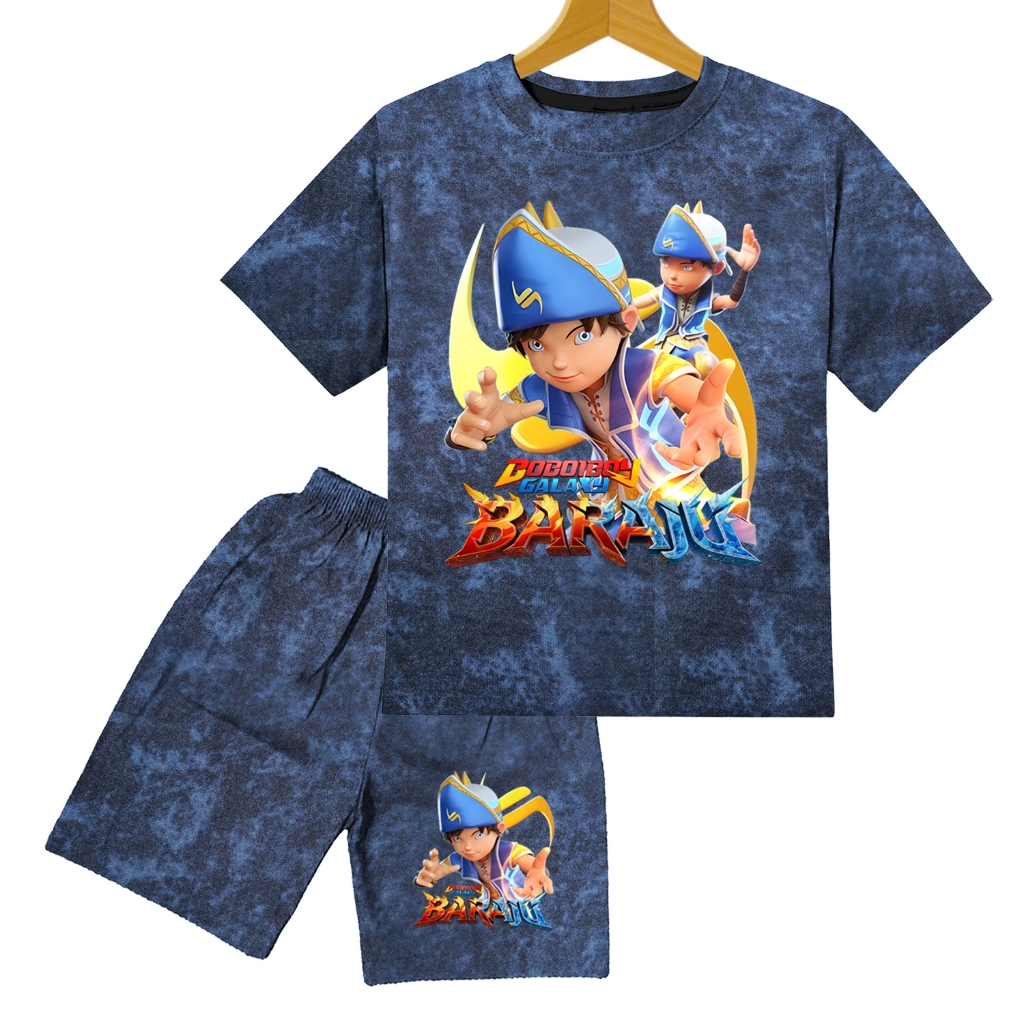 Distro เสื้อยืดกางเกงยีนส์สูทสําหรับเด็กชายและเด็กหญิงอายุ 1-10 ปี boboiboy Polite baraju