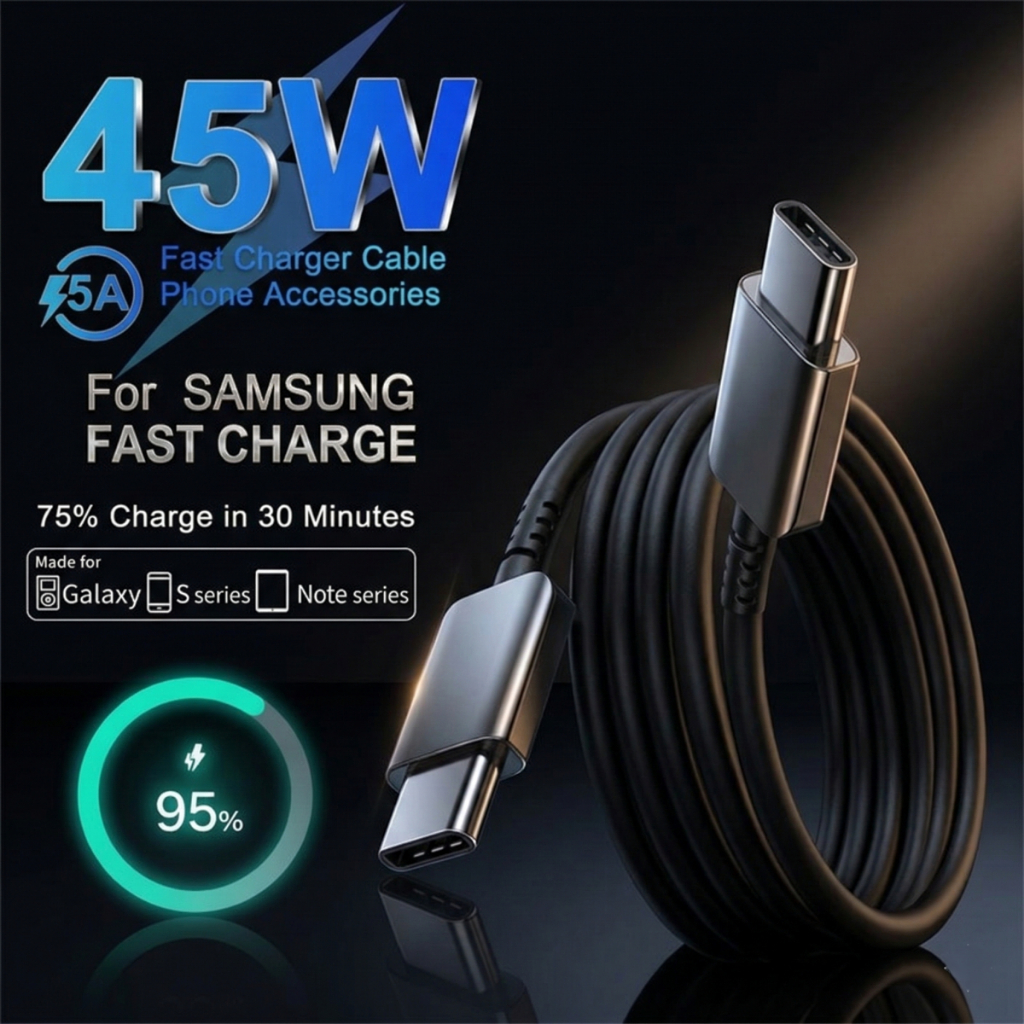 ASL SAMSUNG TYPE C TO TYPE C DATA CABLE ต้นฉบับชาร์จเร็วสาย USB C / SAMSUNG C TO C USB C TO USB C สา
