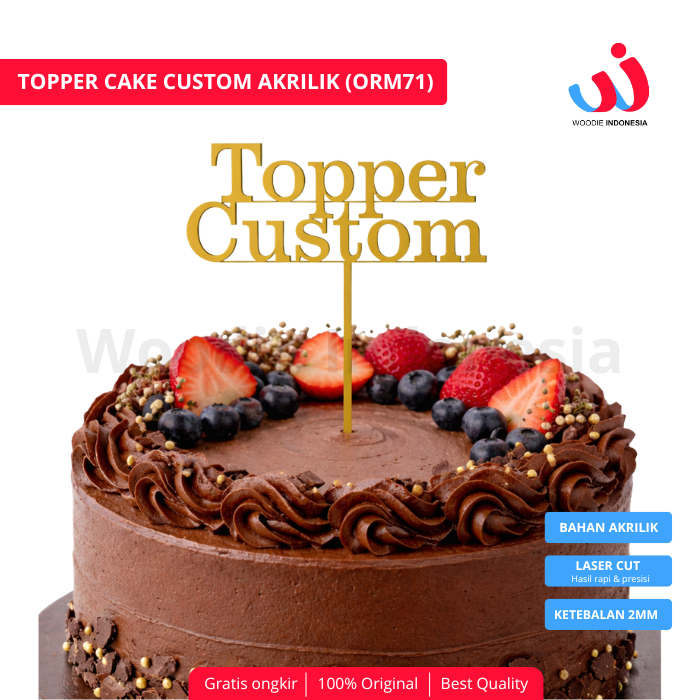 Custom ชื่อเค้ก Topper กระจกทองเค้ก Topper Luxury Custom เค้ก Topper 2MM