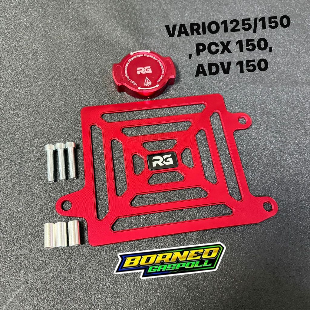 MERAH RG RADIATOR COVER PACKAGE + PCX 150 VARIO 150 ADV 150 RADIATOR COVER RG ORIGINAL RED