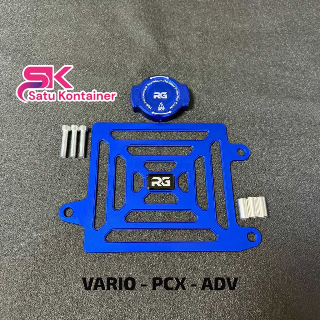 RG RADIATOR COVER PACKAGE + PCX 150 VARIO 150 ADV 150 ORIGINAL RG RADIATOR COVER BLUE ONE CONTAINER