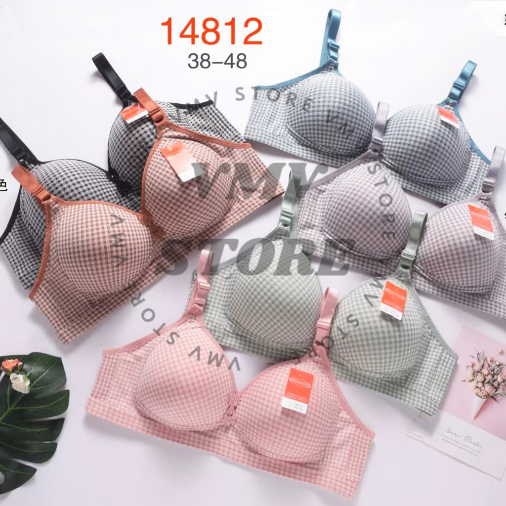 Misslily 14812 Cup C Bra Jumbo Womens Bra 3 Hooks Squared Fresh