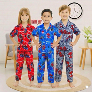 Elviira24Shop / ชุดนอนเด็กผู้ชาย Spider-Man อายุ 1-10 ปี / ช…