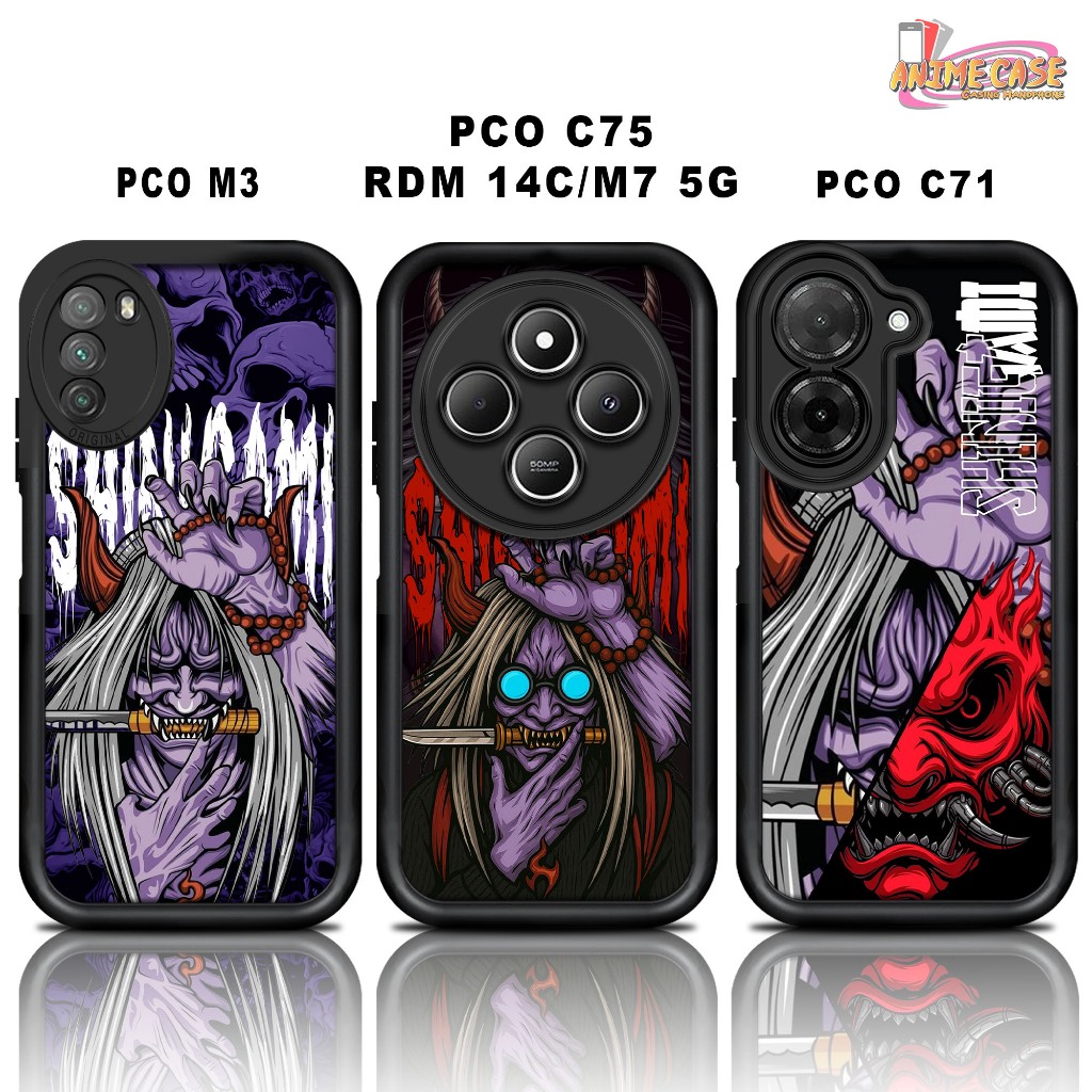 Softcase glossy POCO M3 C75 REDMI 14C M7 5G C71 Casing Case Hp Silicone Camera Protector SHINIGAMI
