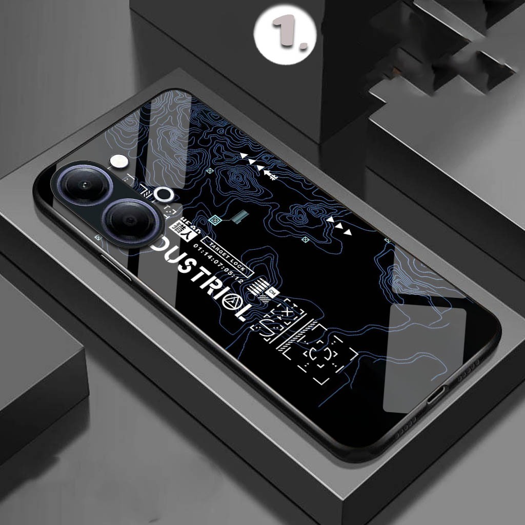 HP [FK-476] เคสโทรศัพท์กระจกเคลือบเงาสําหรับ Vivo Y05 Y05s V70 5g Y21d V60 Lite Y04s Y19s Pro V50 Li