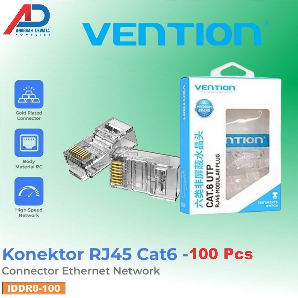 Vention UTP RJ45 Modular Plug 100 ชิ้น RJ45 Connector IDDR0-100
