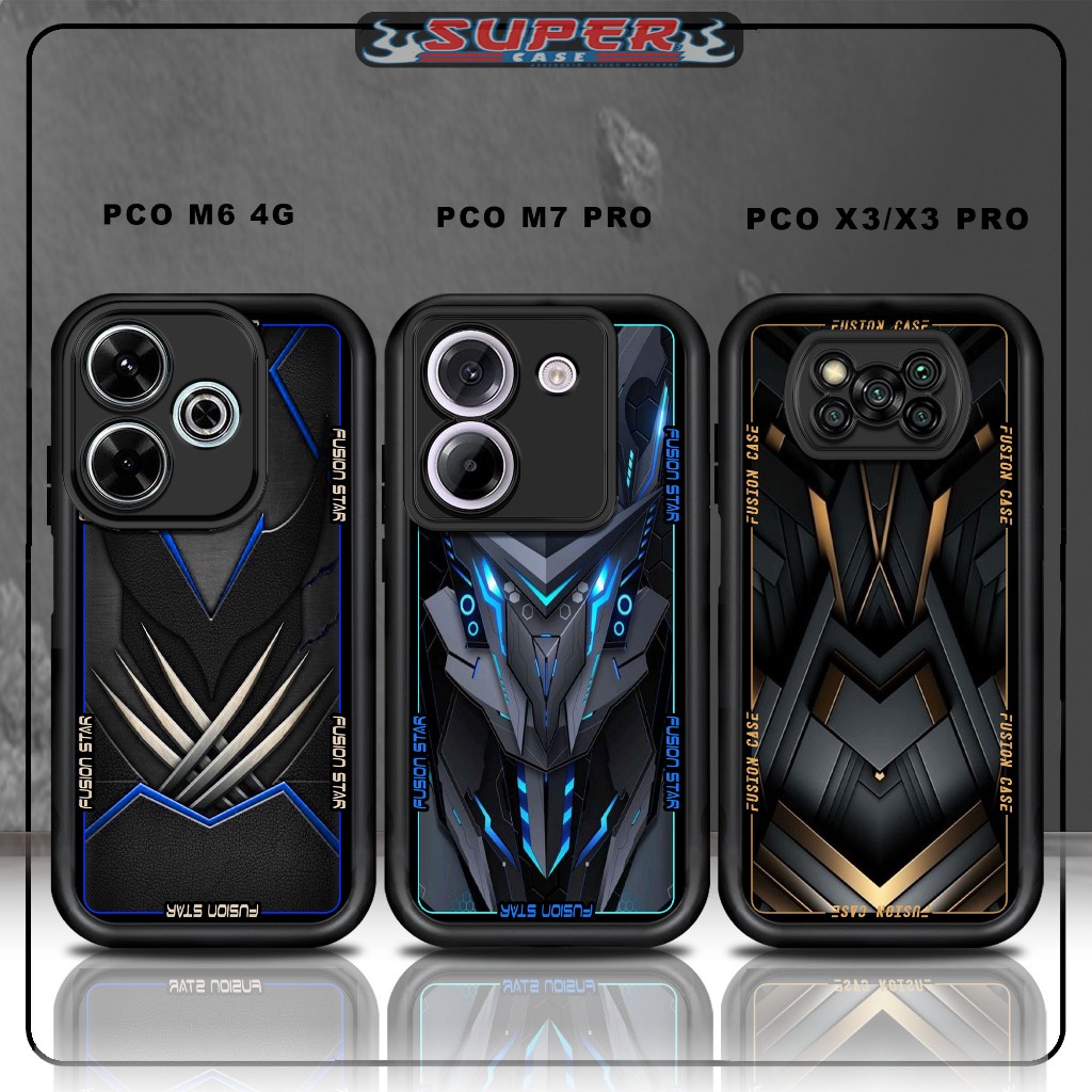 เคส Hp สําหรับ SoftCase Hp สําหรับแก้วสีดําพรีเมี่ยม POCO M6 4G PCO M7 PRO PCO X3/X3 PRO Design GLX
