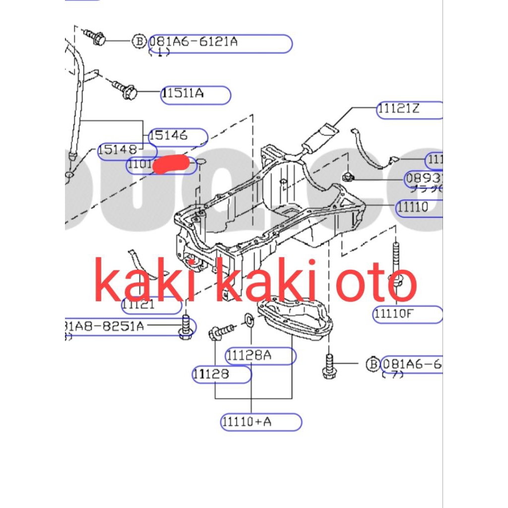 ปะเก็นเครื่องยนต์ซีล MESIN oring elgrand e51 e-51