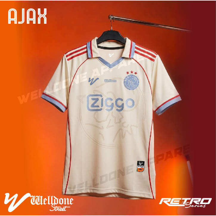 WELLDONE! AJAX FANTASY SUPPORTER RETRO JERSEY / FOOTBALL JERSEY / SUPPORTER JERSEY / VINTAGE JERSEY 