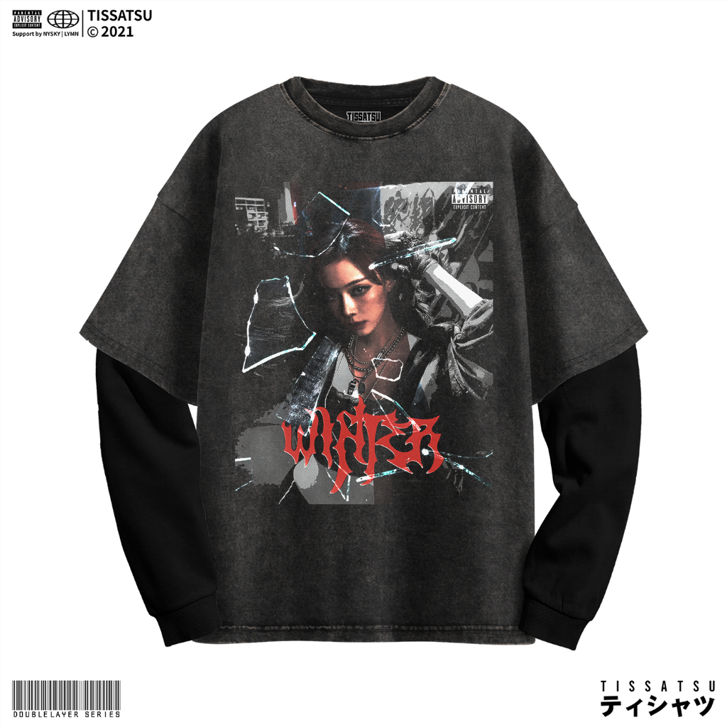 TISSATSU Longsleeves AESPA WINTER Double Layer Oversize / Long Sleeve Wash Shirt AESPA-55