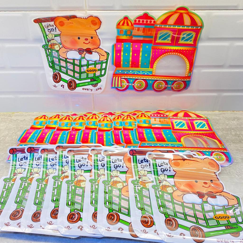 10 แผ่น Ziplock CANDY / SNACK GOODIE Bag / Ziplock COOKIES / Chocolate Ziplock / CANDY Bag