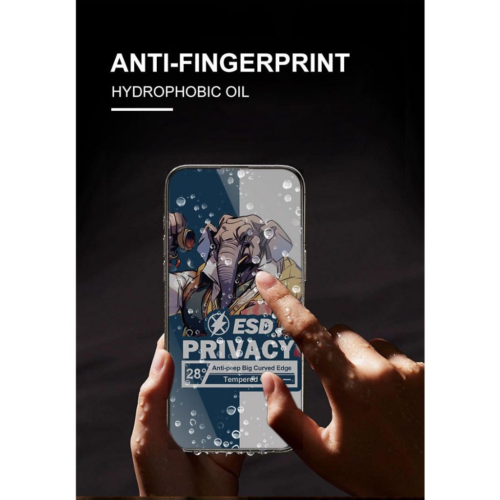 กระจกนิรภัยป้องกันรอยขีดข่วน tg static spy (ความเป็นส่วนตัว) สําหรับ VIVO V15 V17 V20 PRO V20se V21 