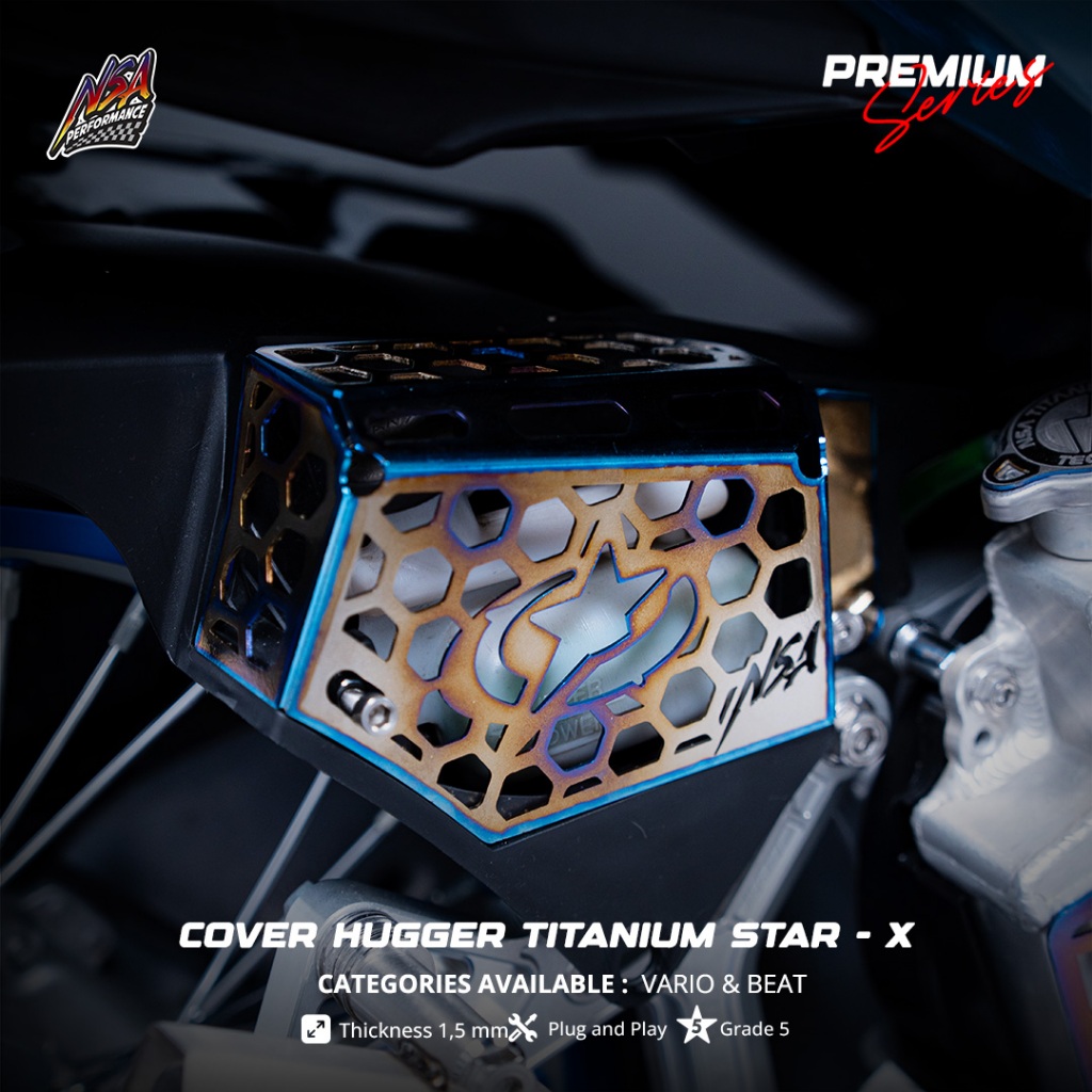 NSA PERFORMANCE PREMIUM STAR-X SERIES COVER RESERVOIR HUGGER TITANIUM GR5 ฝาครอบ RESERVOIR HUGGER TI