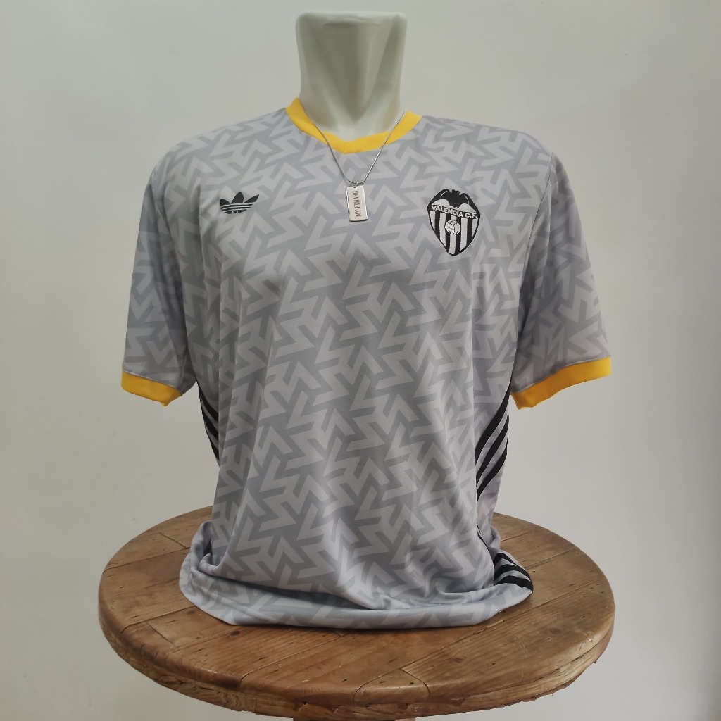Valencia CF Grey Pattern Vintage Edition Jersey - Cakepp Personal Collection (AVPBK054)
