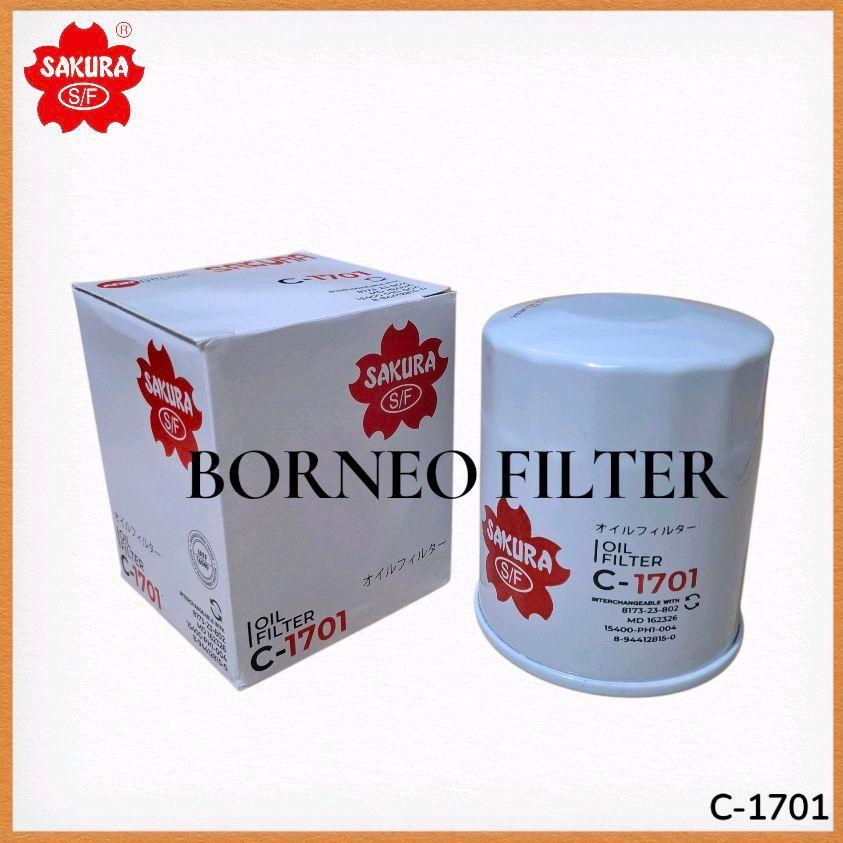 C-1701 กรองน้ํามันซากุระ C1701 P502051 ร.ร010001 พีพีพี502438 LF3462 SFO3802 JOC11001 JOC11001 40C04