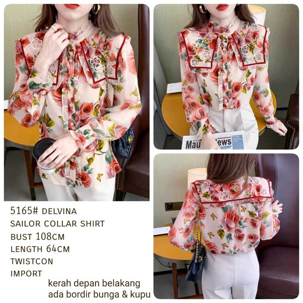 TM 5165 CNY delvina เสื้อคอปกกะลาสี 3M ORIGINAL