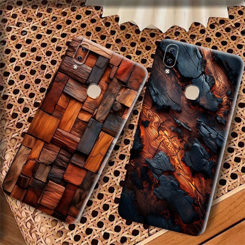 Vivo V9 Softcase - กันชน - Wood Motif - Procamera - Anti-Fungus