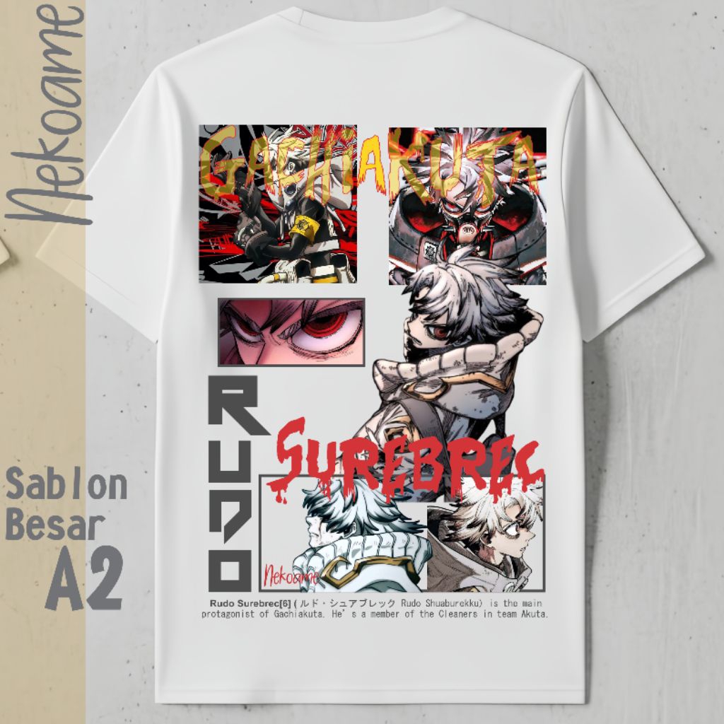 เสื้อยืดอนิเมะ Rudo Surebrec