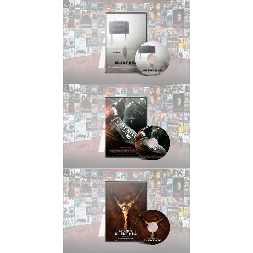 Silent Hill DVD (206) + Silent Hill Revelation DVD (2012) + Return To Silent Hill DVD (2026)