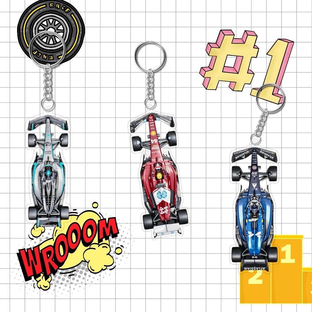 พวงกุญแจ GANTUNGAN F1 Car Seasons 2026 | พวงกุญแจ Formula One 2026 F1